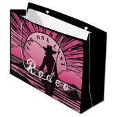 Eine letzte Rodeo Bachelorette Große Geschenktüte (Vorderseite Schrägansicht)