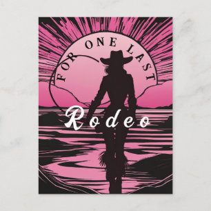 Eine letzte Rodeo Bachelorette Postkarte