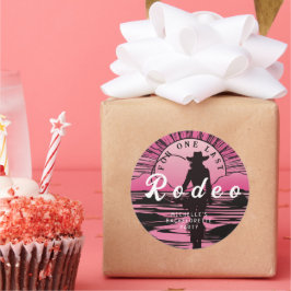 Eine letzte Rodeo Bachelorette Runder Aufkleber