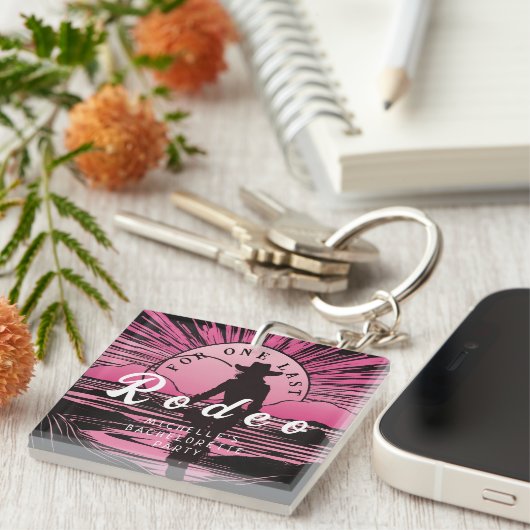 Eine letzte Rodeo Bachelorette Schlüsselanhänger (Vorderseite rechts)
