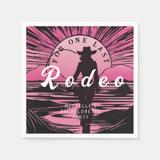 Eine letzte Rodeo Bachelorette Serviette (Vorderseite)