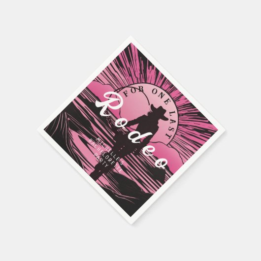 Eine letzte Rodeo Bachelorette Serviette (Ecke)