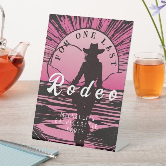 Eine letzte Rodeo Bachelorette Sockelschild (In Situ)