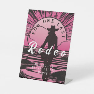 Eine letzte Rodeo Bachelorette Sockelschild