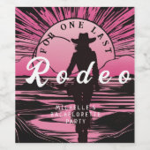 Eine letzte Rodeo Bachelorette Weinetikett (Einzelnes Label)