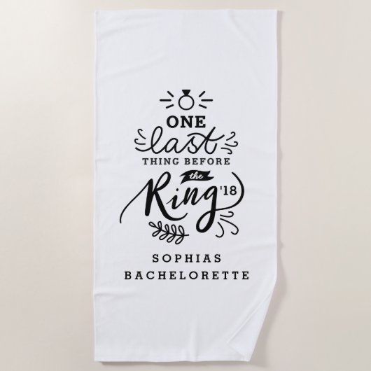 EINE LETZTE SACHE VOR DEM RING STRANDTUCH (Vorderseite)