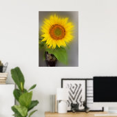 eine leuchtende Sonnenblume Poster (Heimbüro)
