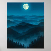 eine leuchtende Vollmondleuchte Poster (Vorne)