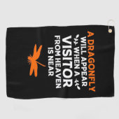 Eine Libelle wird erscheinen Golfhandtuch (Horizontal)