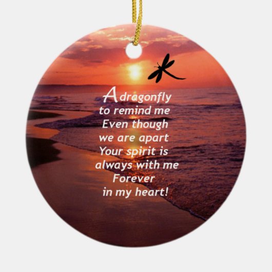 Eine Libelle, zum ich zu erinnern Keramikornament (Vorne)