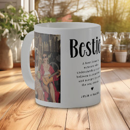 Eine Liebe: 2 Foto & Quote Bestie Kaffee Tasse