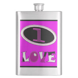 Eine Liebe brüchig rosa sagt es laut Flachmann