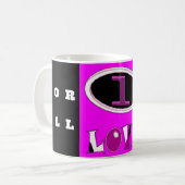 Eine Liebe brüchig rosa sagt es laut Kaffeetasse (Vorderseite Links)