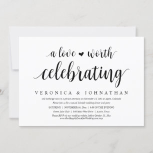 Eine Liebe, die das Hochzeitsfeiern wert ist, ein  Einladung