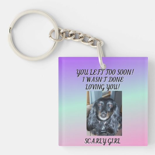 Eine Liebe, die dauert: Pets Memorial 1 Foto Nickn Schlüsselanhänger (Vorderseite)