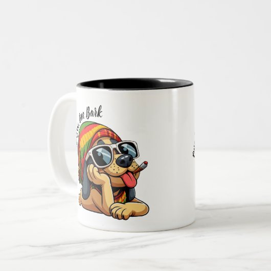 Eine Liebe ein Bark Funny Dog Zweifarbige Tasse (Vorderseite Links)