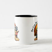 Eine Liebe ein Bark Funny Dog Zweifarbige Tasse (Mittel)