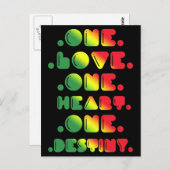 EINE LIEBE, EIN HERZ, EIN ZIEL. POSTKARTE (Vorne/Hinten)