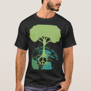 Eine Liebe ein Mensch auf der einen Erde glücklich T-Shirt