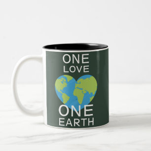 Eine Liebe Erde, Tag der Erde, Rette unseren Plane Zweifarbige Tasse