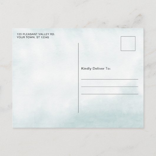 Eine Liebe Eucalyptus Foto Verlobung Postkarte (Rückseite)