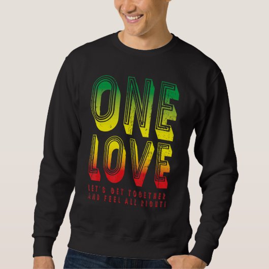Eine Liebe für Reggae Rasta 3 Sweatshirt (Vorderseite)