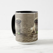 Eine Liebe-Geschichte - bearbeitbarer Text und Bil Tasse (Vorderseite Links)