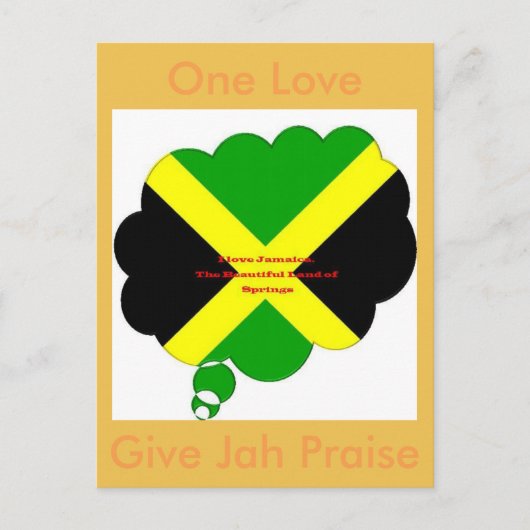 Eine Liebe gibt Jah Praise Card Postkarte (Vorderseite)