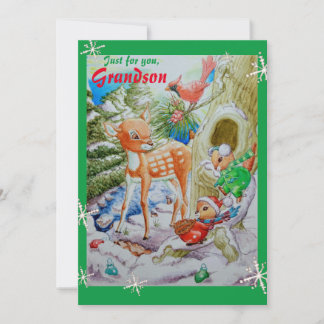 Eine liebe Grandsonnen Weihnachtskarte Feiertagskarte