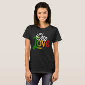 Eine Liebe Heart Rasta Reggae Roots Kleidung T Pea T-Shirt (Vorne ganz)