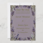 Eine Liebe in Bloom Lavender Wedding Einladung (Vorderseite)