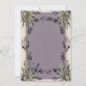 Eine Liebe in Bloom Lavender Wedding Einladung (Rückseite)