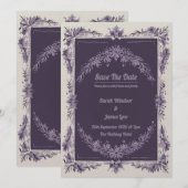 Eine Liebe in Bloom Lavender Wedding Einladung (Vorne/Hinten)