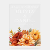 Eine Liebe in Vollblut | Begrüßung der Hochzeit im Acrylschild (Vorderseite)