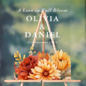 Eine Liebe in Vollblut | Begrüßung der Hochzeit im Acrylschild (Neutral)