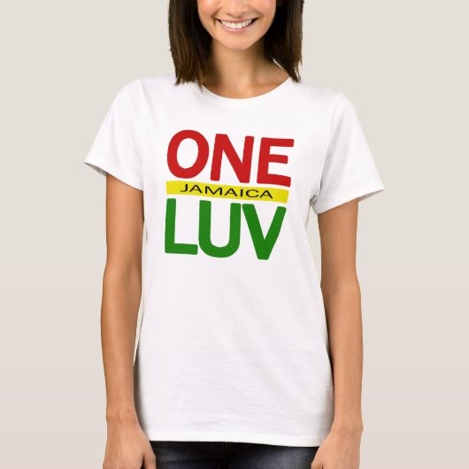 Eine Liebe Jamaica Red Gold Green T-Shirt (Vorderseite)