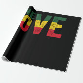Eine Liebe Jamaican Rasta Reggae Geschenkpapier (Ungerollt)
