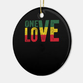 Eine Liebe Jamaican Rasta Reggae Keramik Ornament (Links)