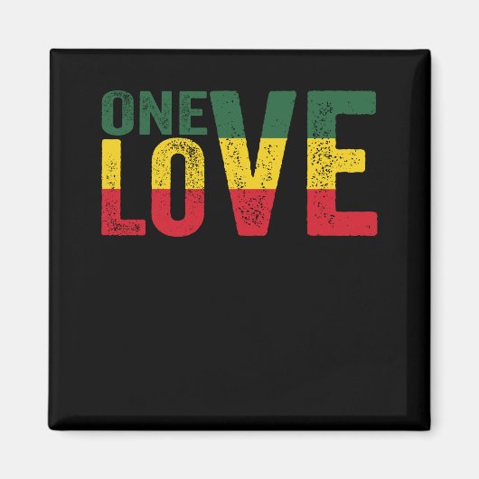Eine Liebe Jamaican Rasta Reggae Magnet (Vorne)