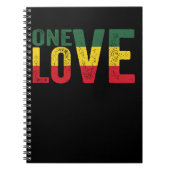 Eine Liebe Jamaican Rasta Reggae Notizblock (Vorderseite)