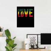 Eine Liebe Jamaican Rasta Reggae Poster (Heimbüro)