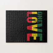 Eine Liebe Jamaican Rasta Reggae Puzzle (Horizontal)