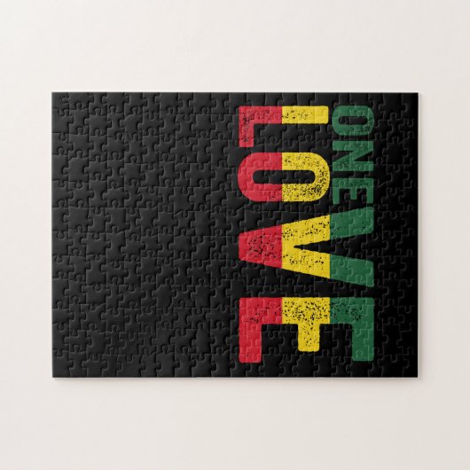 Eine Liebe Jamaican Rasta Reggae Puzzle (Horizontal)