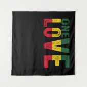 Eine Liebe Jamaican Rasta Reggae Wandteppich (Vorderseite (Horizontal))