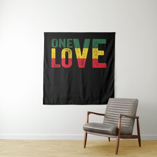 Eine Liebe Jamaican Rasta Reggae Wandteppich (Beispiel)