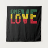 Eine Liebe Jamaican Rasta Reggae Wandteppich (Vorderseite)