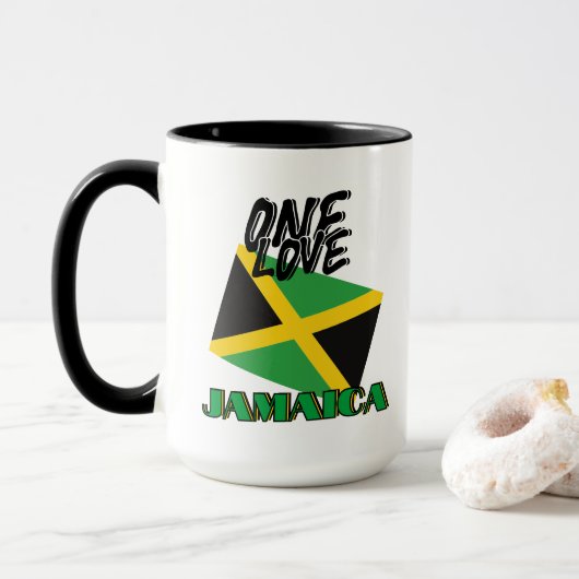 Eine Liebe Jamaika-Tasse Tasse (Mit Donut)