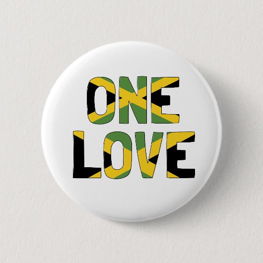 Eine Liebe jamaikanischer Button (Vorderseite)
