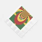 Eine Liebe Jambo Hakuna Matata Jamaica Rasta Color Serviette (Ecke)