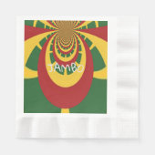 Eine Liebe Jambo Hakuna Matata Jamaica Rasta Color Serviette (Vorderseite)